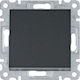 Hager Lumina Recessed Wall Switch Single Without Frame Black
