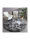 Strado Carpets Rug Round Shaggy Dark Grey