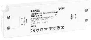 Zamel Τροφοδοτικό LED IP20 Ισχύος 30W με Τάση Εξόδου 12V
