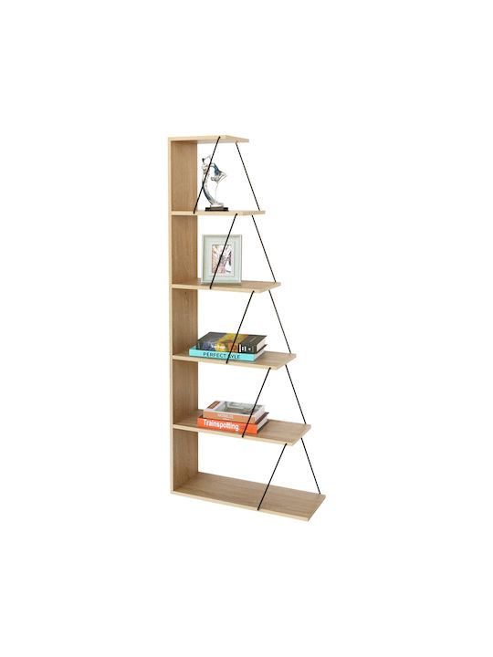 Bibliothek Tars Oak-black 60x24x146.5cm