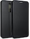 Magnetic Buchen Sie Leder Schwarz (Redmi 9)