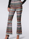 Women's Fabric Trousers Regular Fit Multicolor