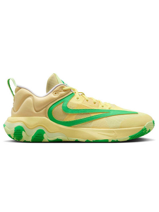 Nike Giannis Immortality 3 Χαμηλά Μπασκετικά Παπούτσια Soft Yellow / Barely Volt / Light Laser Orange / Green Shock