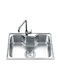 Hydra Ένθετος Νεροχύτης Inox Μ62xΠ43cm Ασημί