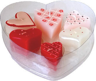 Etoile Lumânare Decorativă Inimă 15x4cm 6 Bucăți