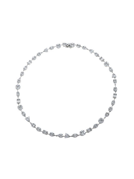 Necklace from Silver with Zircon