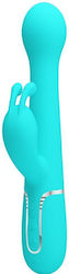 Pretty Love Dejon Rabbit Vibrator 3 In 1 Multifunction Aqua Green