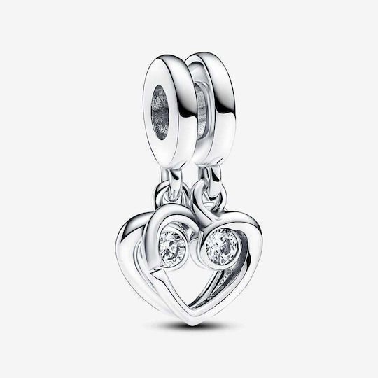 Pandora Durchzieh-Motiv für Schmuck in Form Herz aus Silber