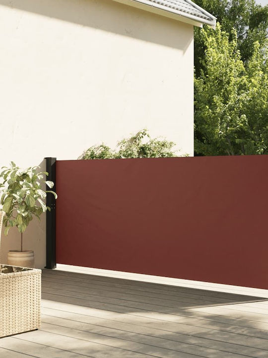 vidaXL Πλαϊνό Ρολό Σκίασης Κήπου Καφέ 5x1.4m