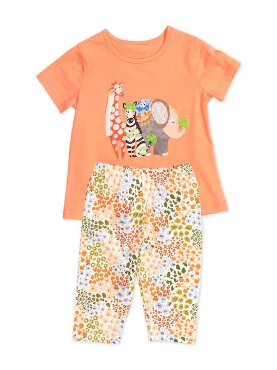 Kids' Set with Leggings Summer 2pcs Orange