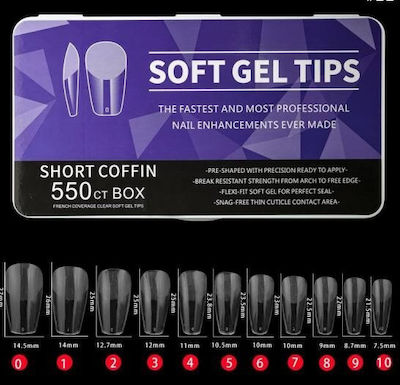 Soft Gel Neutral False Nail Tip 550pcs T02115496