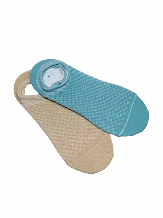2er-Pack Mewe Aqua Beige Damen Kurzsocken Code 1-0209