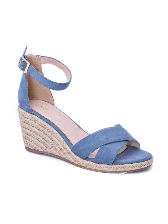 Voi & Noi Women's Platform Shoes Blue