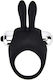 Joyrings Silicone Long Rabbit Vibrating Cock Ring Black By Loving Joy