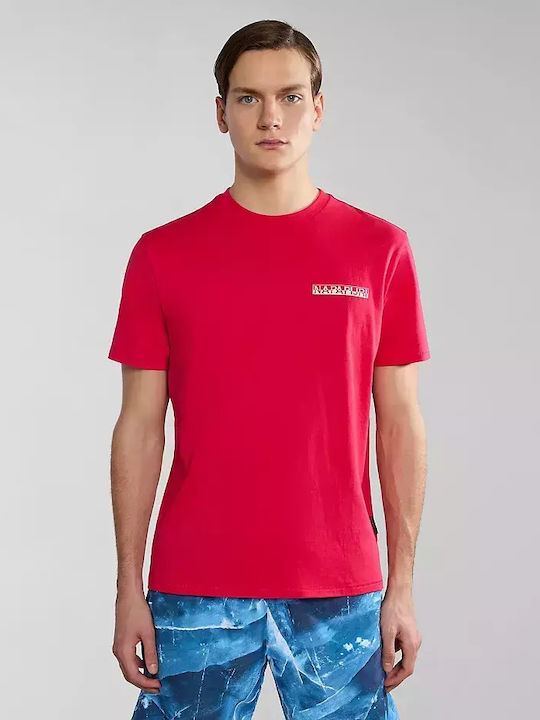 Napapijri T-shirt Bărbătesc cu Mânecă Scurtă Red