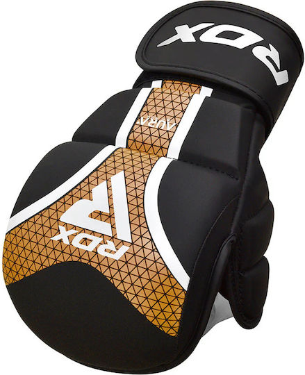 RDX Boxhandschuhe Leder für Kampf Schwarz
