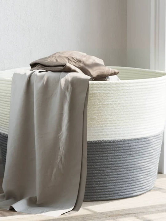 vidaXL Laundry Basket Fabric Folding 60x60x36cm Gray