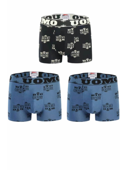 Uomo Herren Boxershorts Colorful 3Packung