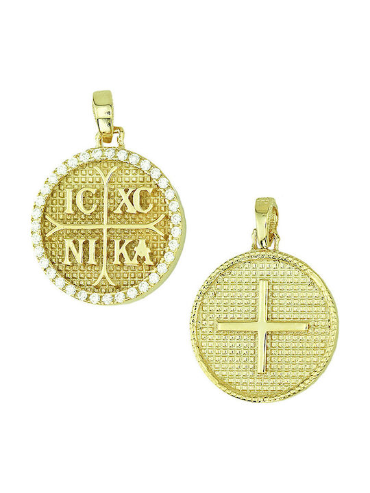 Kaloustian Pandantiv Talisman pentru copii Față și spate Constantinato din Aur 14K 5KR.06.D327P
