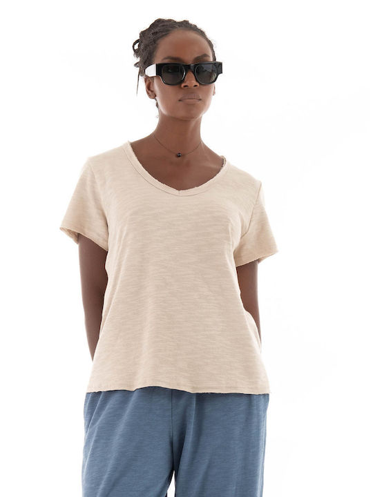 Four Minds Damen T-shirt Beige