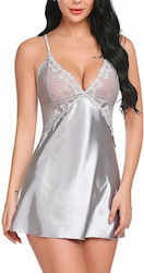 Back Sexy Babydoll Γκρι