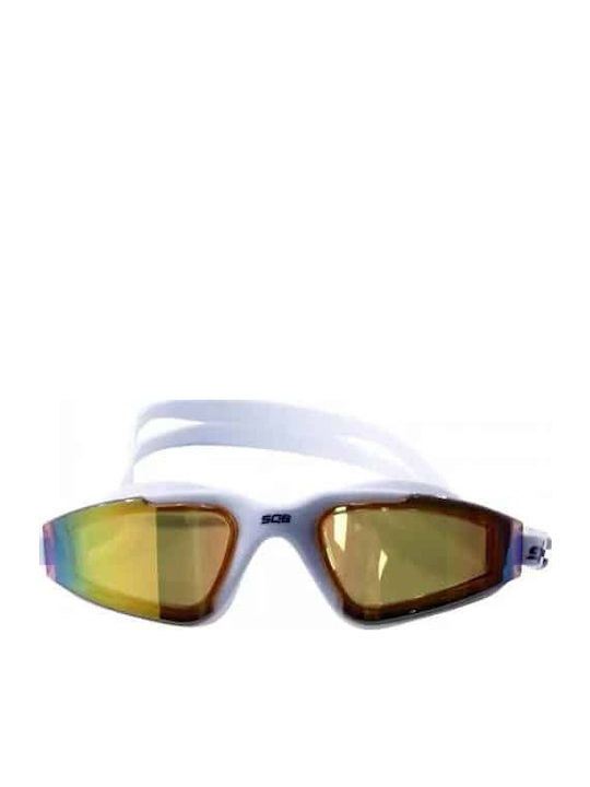 Squba Schwimmbrille Erwachsene Weiß