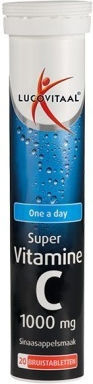 Lucovitaal Vitamin C Vitamin for Immune System Boost, the Skin & Antioxidant Action 1000mg 20 eff. tabs