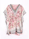 Boho Short Pink Beach Kaftan