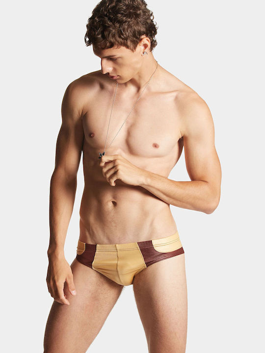 Dsquared2 Herren Badehose Shorts Gold/brown