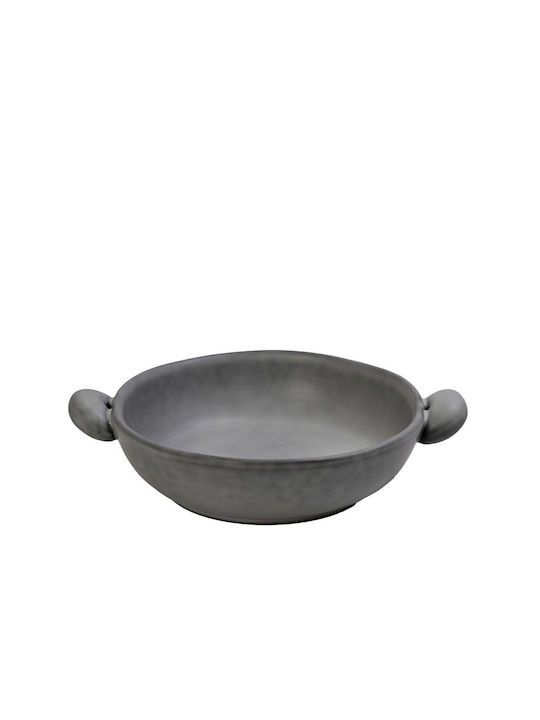 Espiel Canyon Servierschüssel Rund Gray mit Durchmesser 25cm 2Stück