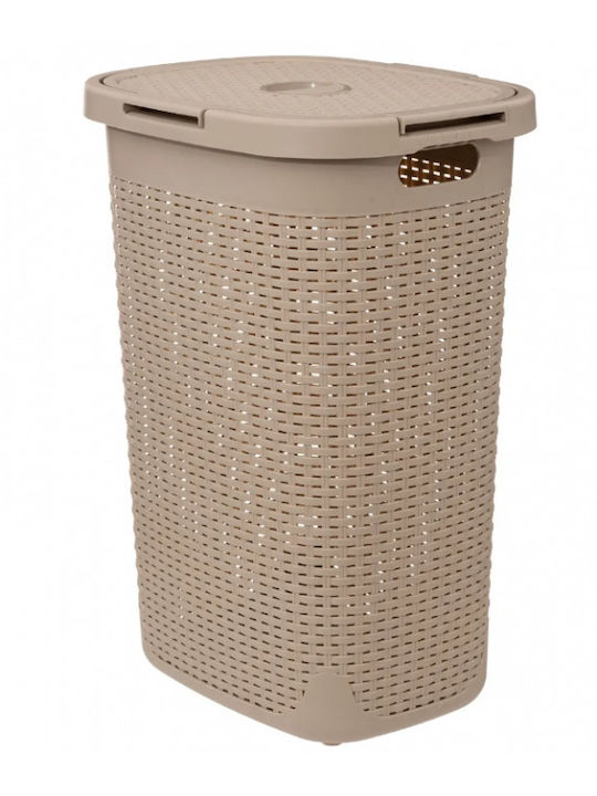 5Five Laundry Basket Plastic Beige