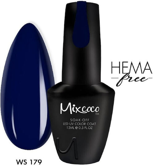 Semi-permanenter Lack Mixcoco Ws 179 15ml Blau Dunkel