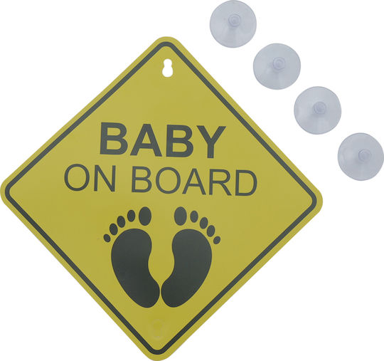 Uncle George Baby an Bord Schild mit Saugnapf Gelb 08.01.00-0012
