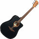 Lag Acoustic Guitar Black / Black Satin