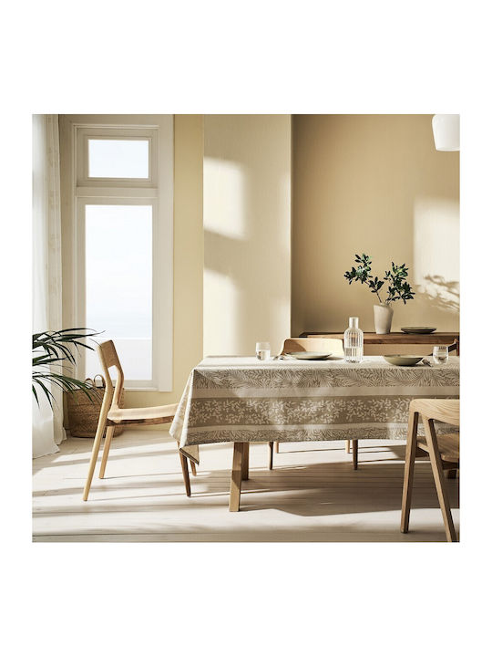Gofis Home Tischtuch Leinen Ginevra Olive 150x220cm