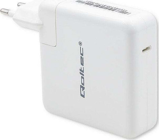 Qoltec USB-C Universal Laptop Charger 96W 5V 7A with Detachable Power Cable