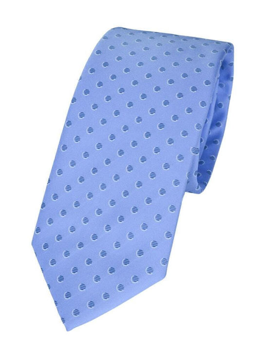 Boss Men's Tie Silk Printed in Light Blue Color