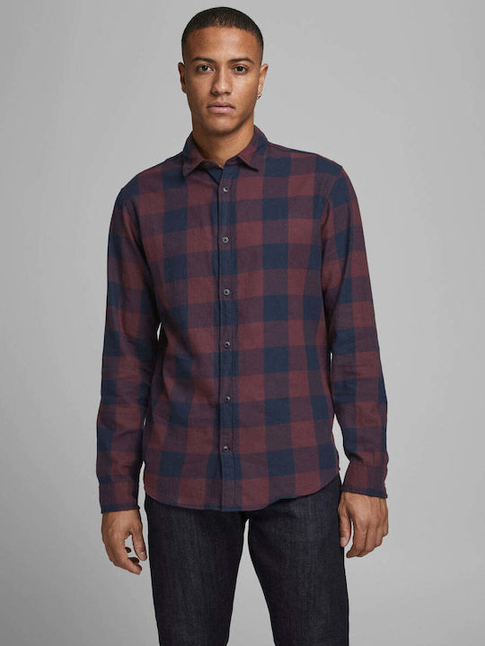 Jack & Jones Men's Shirt Long Sleeve Cotton Port Royale