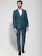 Men's Suit with Vest Green