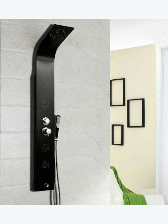 Inter Ceramic Hydro Massage Column 150cm Black