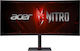 Acer Nitro XV345CUR V Ultrawide VA HDR Curbat Monitor de jocuri 34" QHD 3440x1440 165Hz cu Timp de Răspuns 1ms GTG