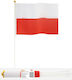 Polnische Flagge 30x45 Cm Stick 60 Cm 10 St. Godan