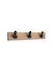 Inofix Wall Hanger Wooden 3 Hooks Beige 36x5.1x6.8cm