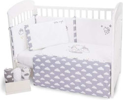Προίκα Κούνιας 5τμχ 60x120cm Kikka Boo Little Angel Clouds 41101060042