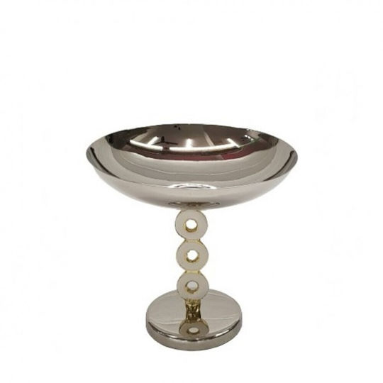 Capolavoro Decorative Bowl Pedestal Silver 16x15cm