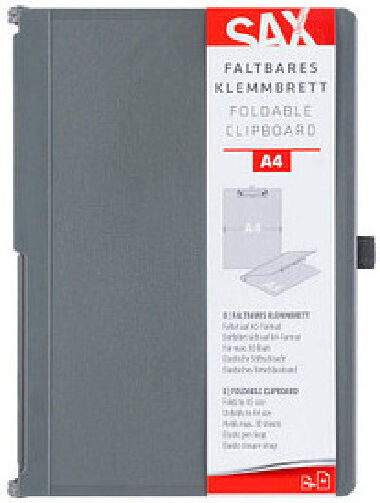 Sax Clipboard with Clamp Conference for Paper A5 Gray 1pcs