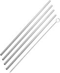 Fackelmann Straws Metal Silver 4pcs