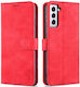 Azns Magnetic Back Cover Plastic Roșu (Galaxy S24)