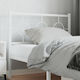 vidaXL Metallic White Bed Headboard 105x91cm