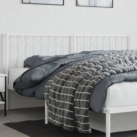 vidaXL Metal Bed Headboard White 187x90cm